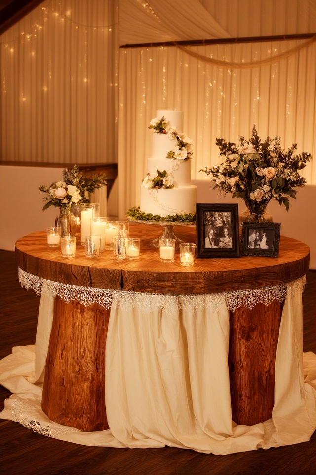 impressive wedding cake display