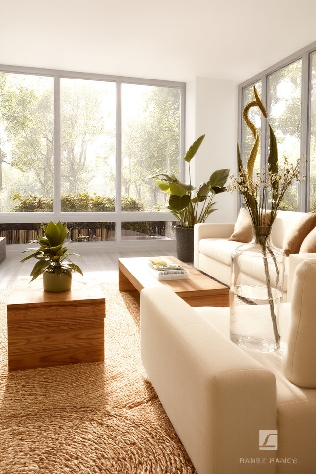 indoor plants and natural materials