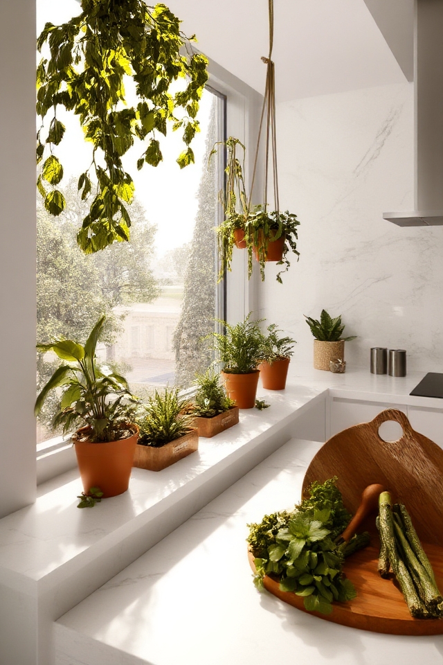 indoor plants enhance kitchens
