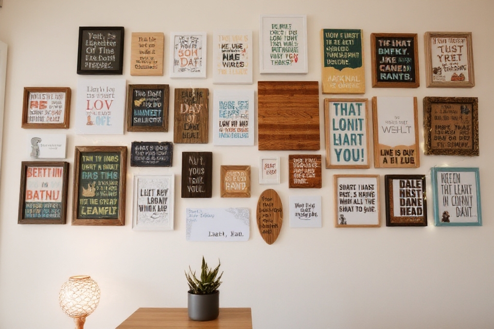 inspirational diy quote wall