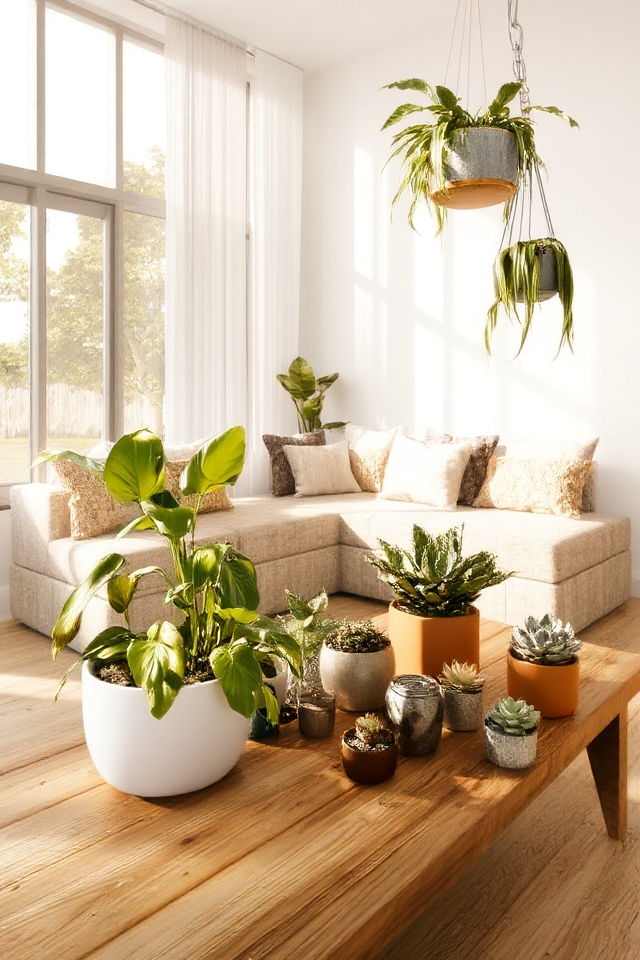 integrate indoor plants beautifully