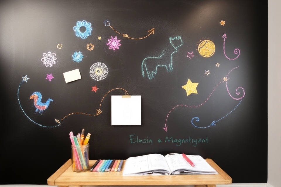 interactive magnetic chalkboard art