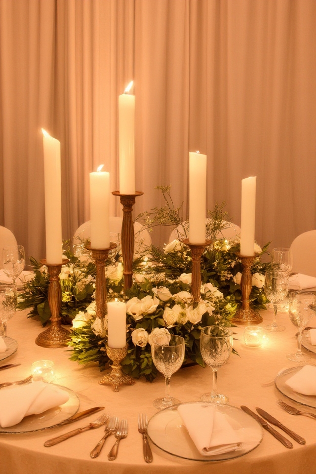 intimate candlelit celebration decor