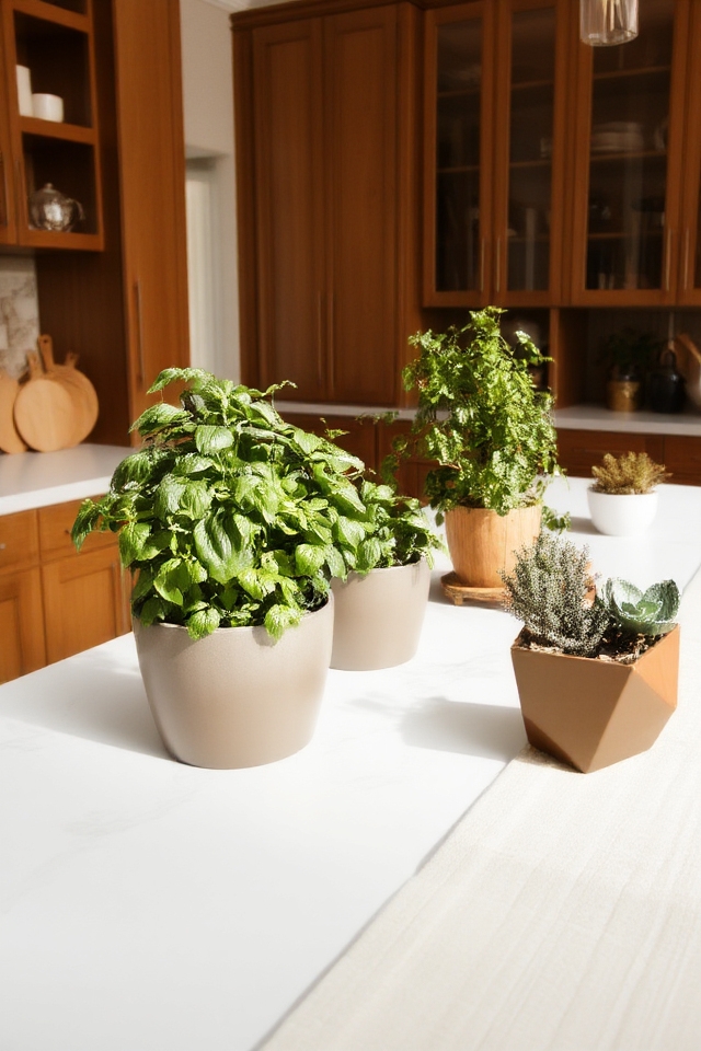inviting greenery for kitchens