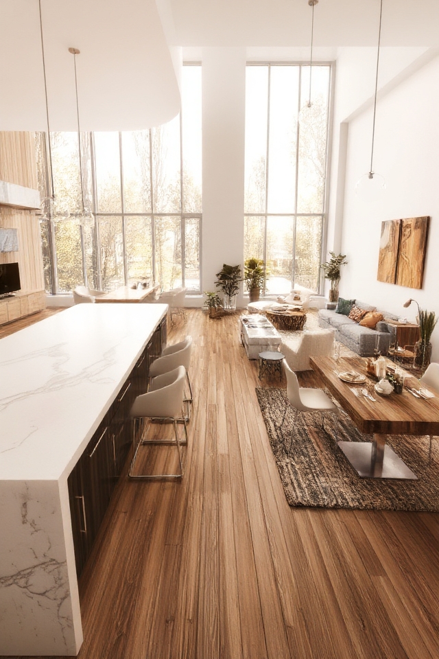 inviting open kitchen design