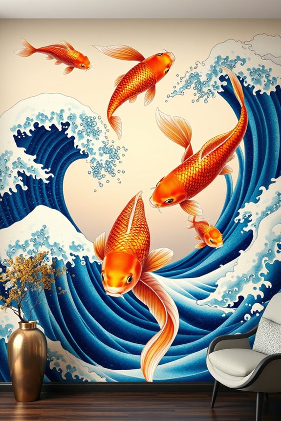 koi waves resilience beauty