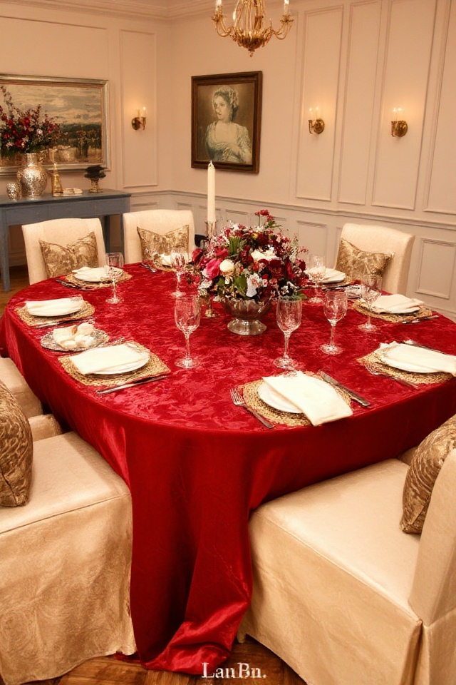 layered fabrics enhance dining