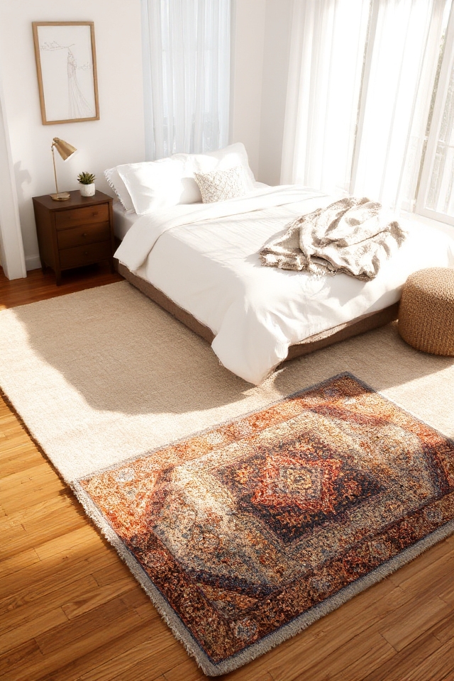 layered rugs for coziness