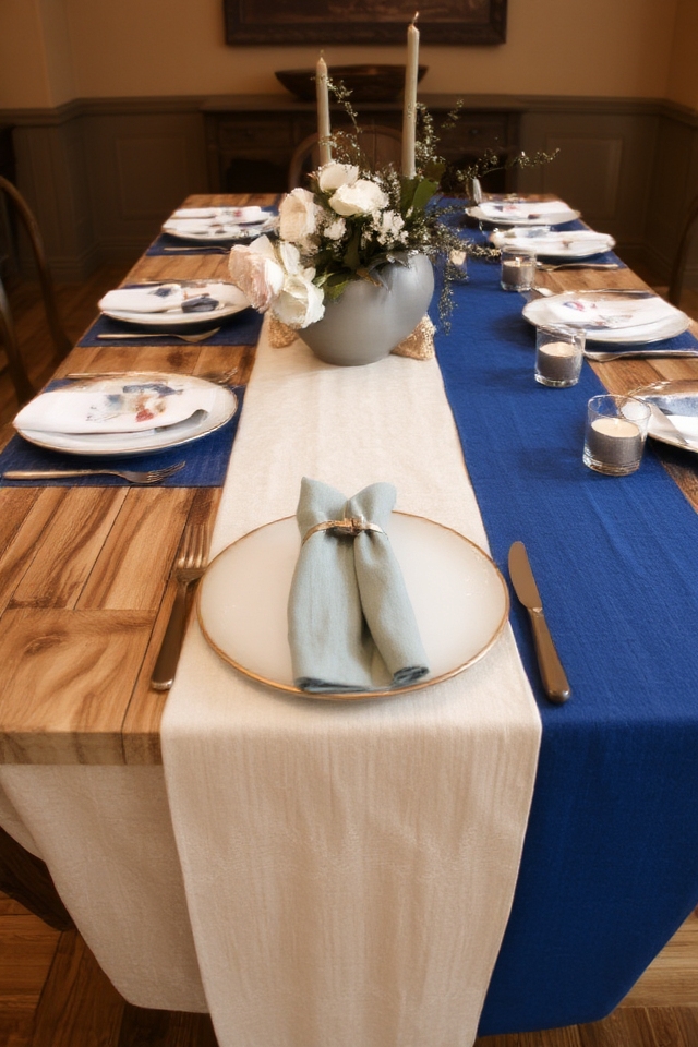 layered table setting elements