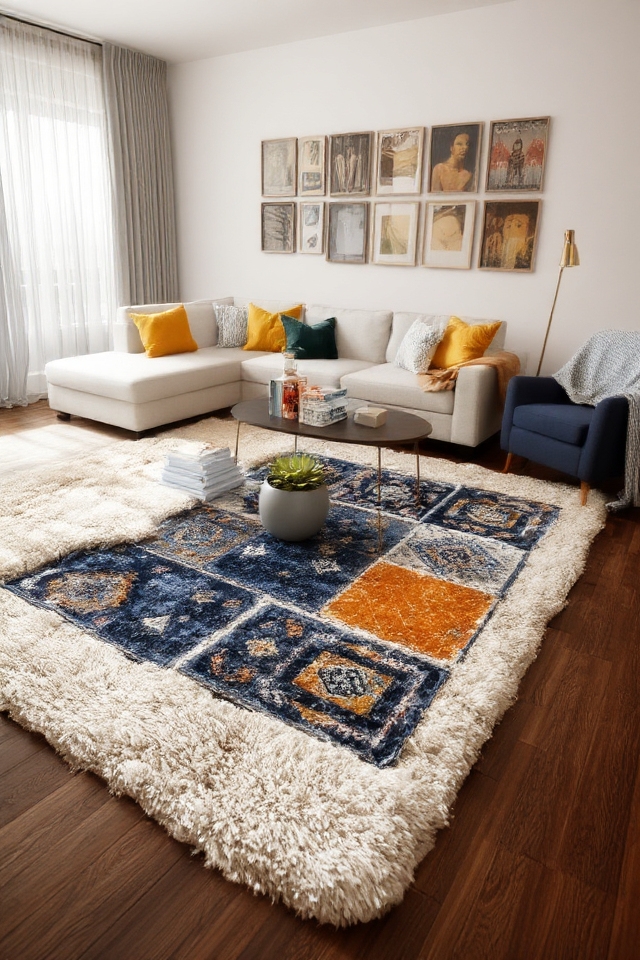 layering rugs for warmth