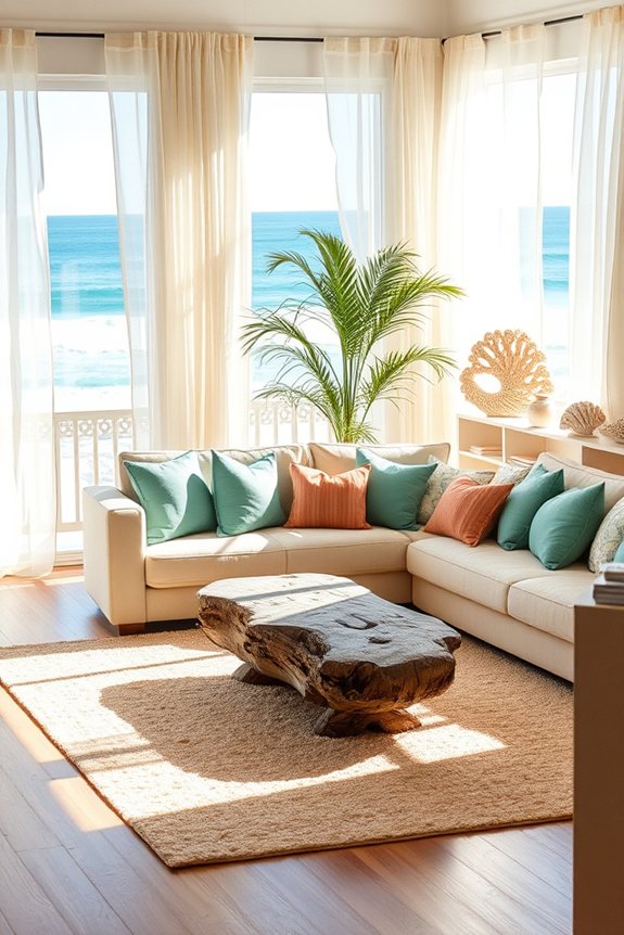 light airy coastal treatments