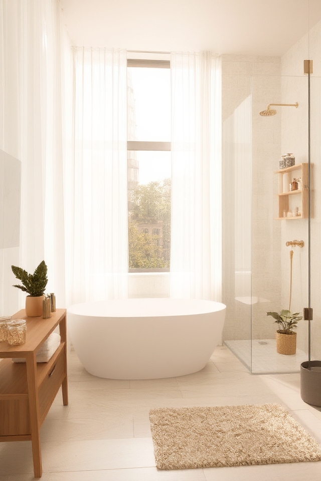 light enhancing sheer bathroom curtains
