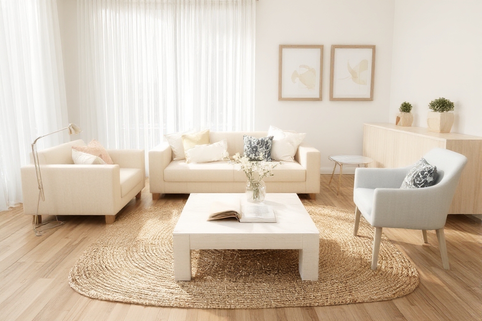 light furniture enhances brightness