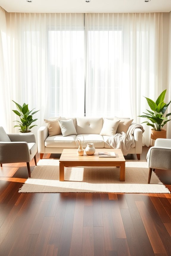 light furniture enhances contrast
