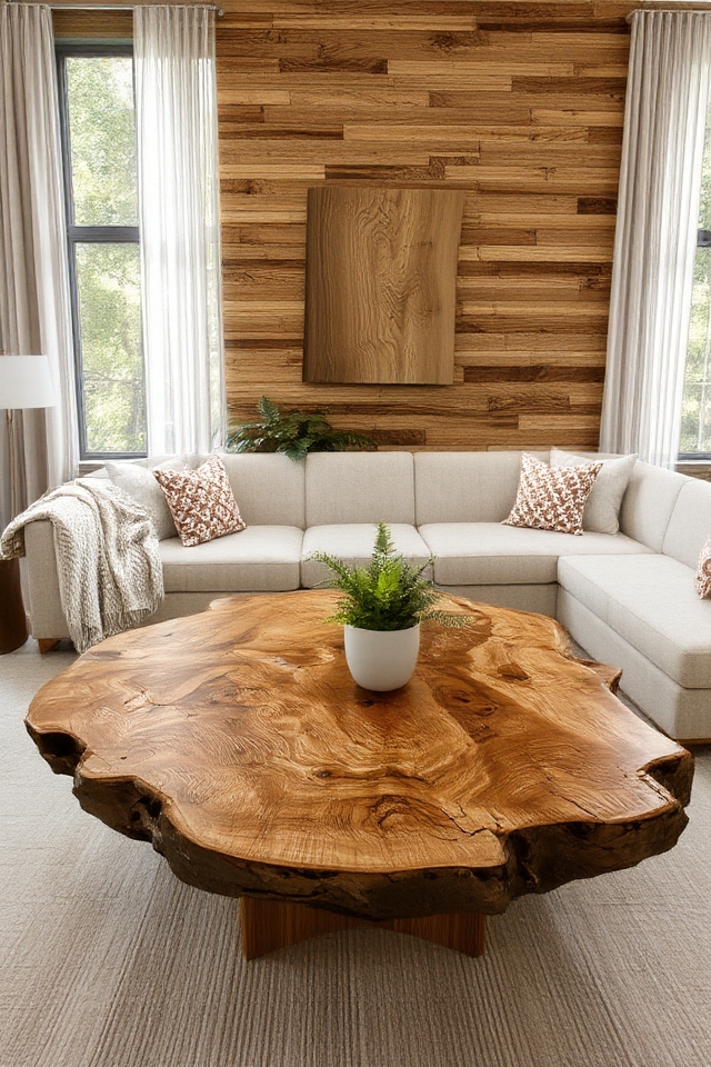 live edge wood decor