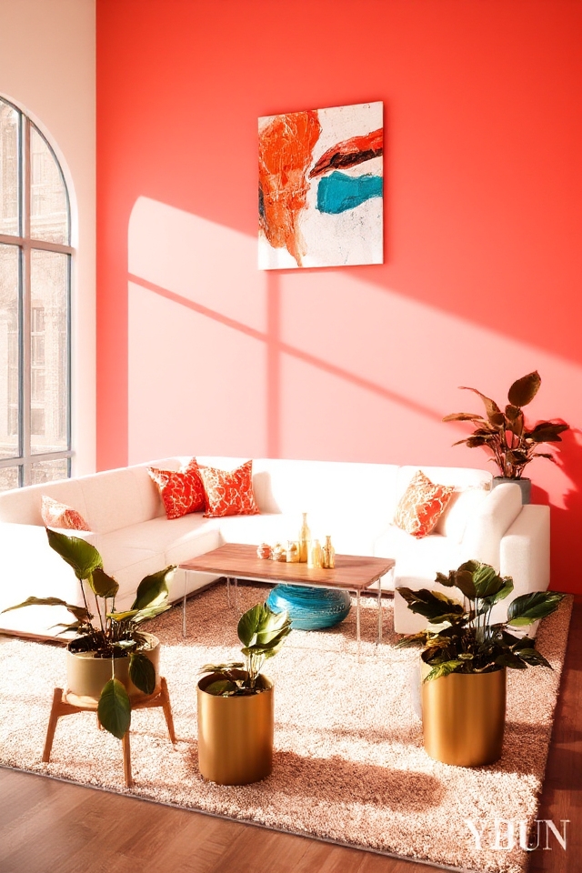 lively vibrant interior accent