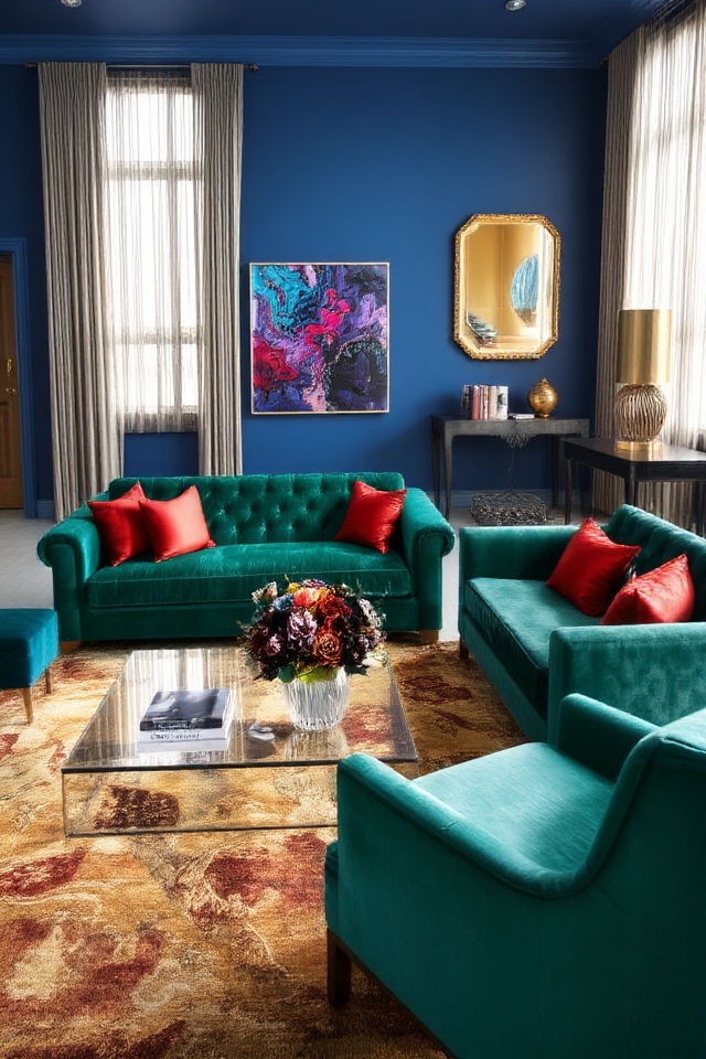 luxurious jewel toned accents