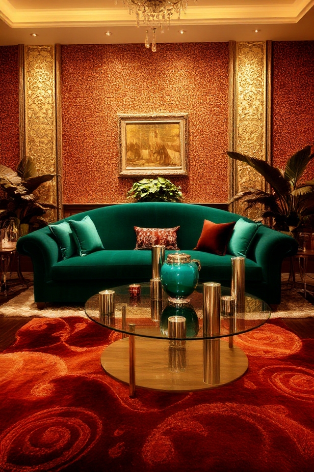 luxurious jewel tones decor