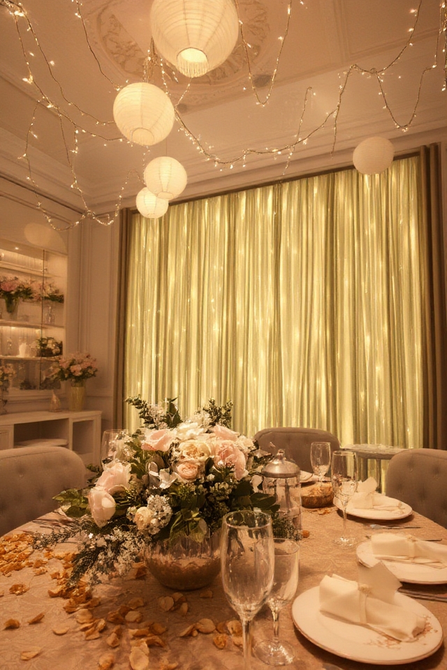 magical ambiance with fairy lights