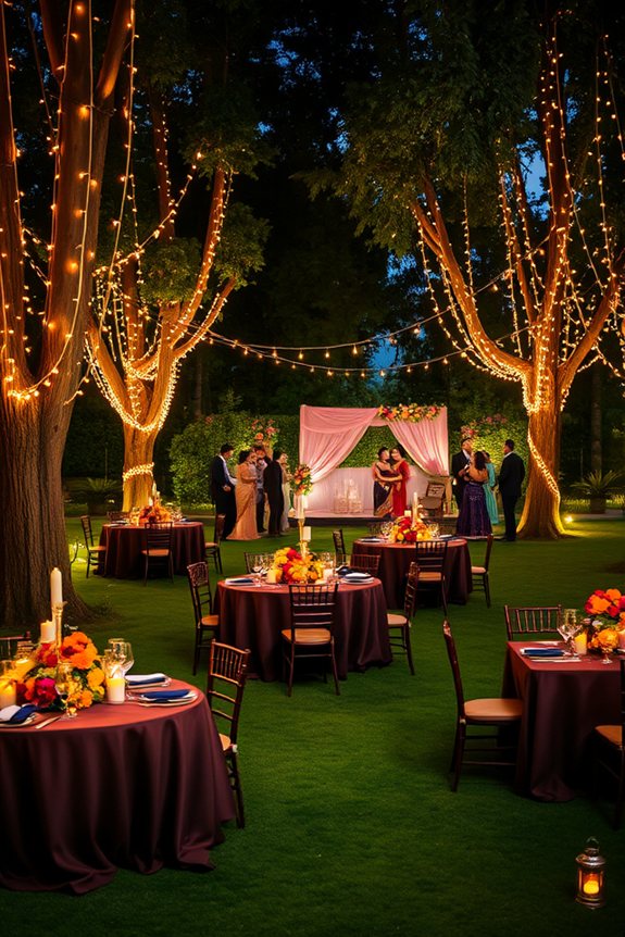 magical ambiance with string lights