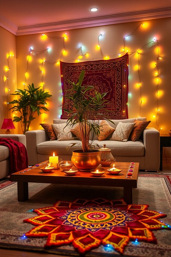 magical ambiance with string lights