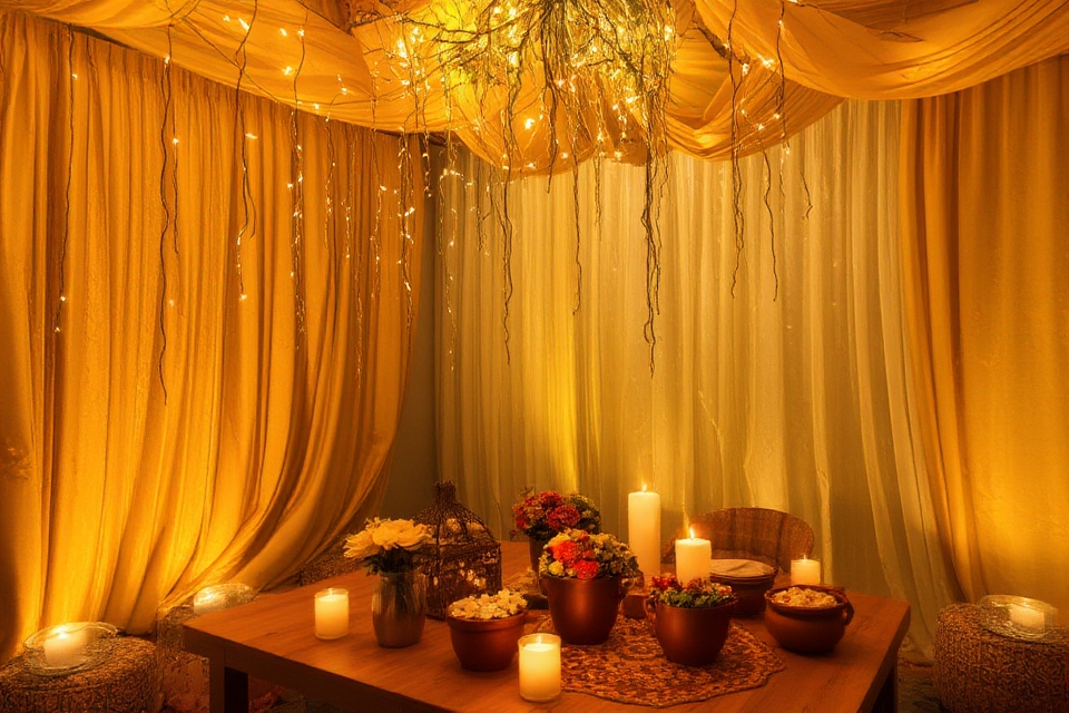 magical shimmering festive ambiance