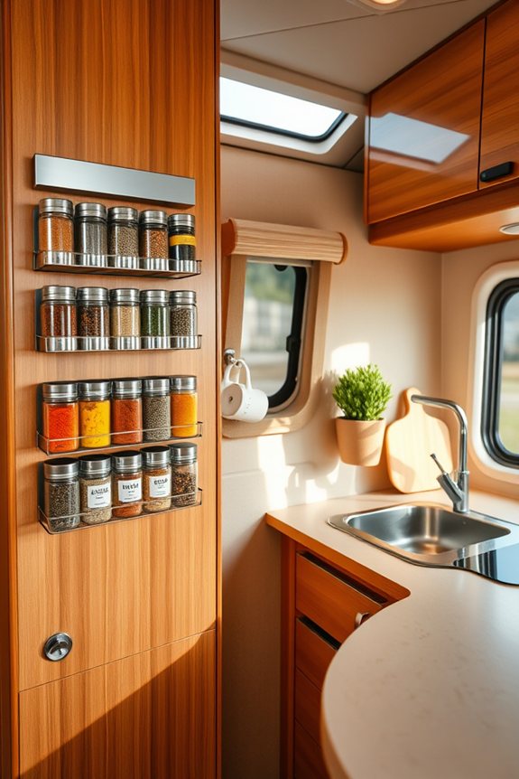 magnetic spice racks installation