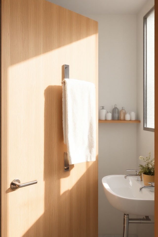maximize bathroom door space