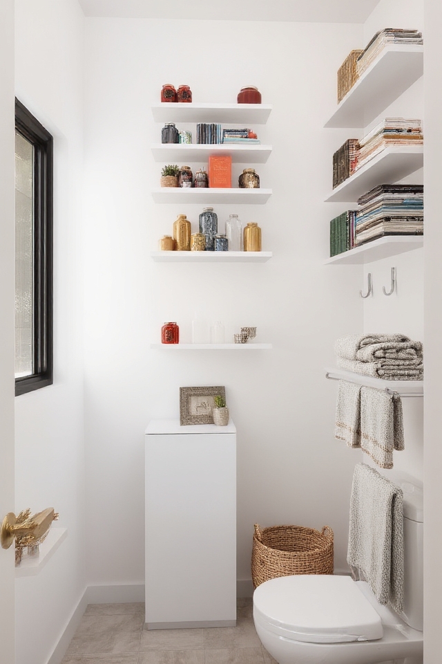 maximize bathroom storage vertically