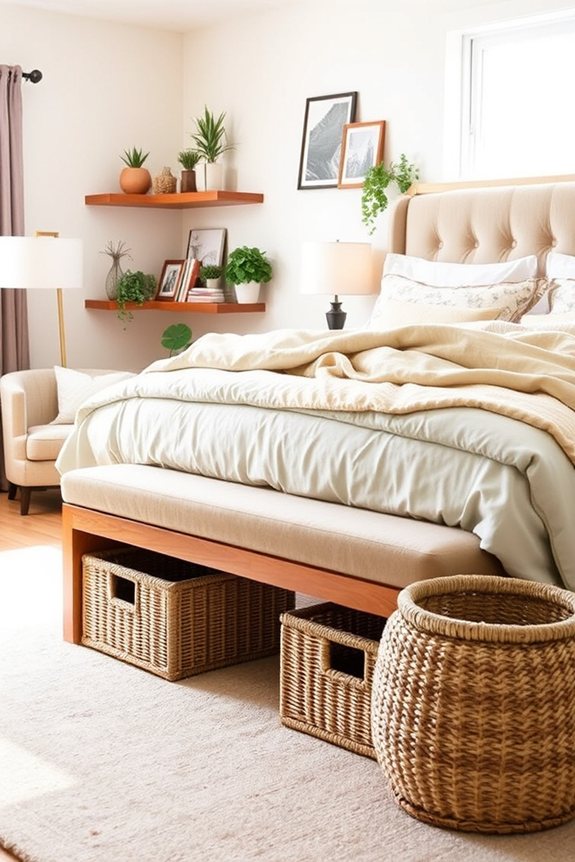 maximize bedroom storage creatively