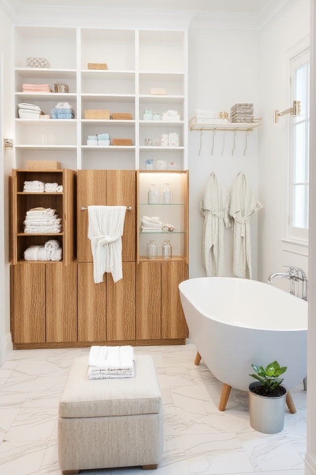 maximize guest bathroom storage