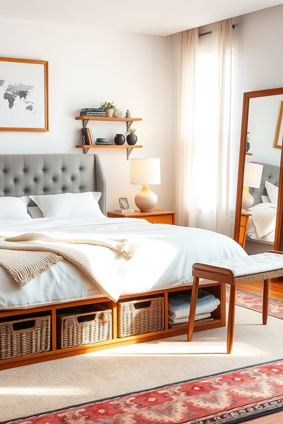 maximize guest bedroom storage