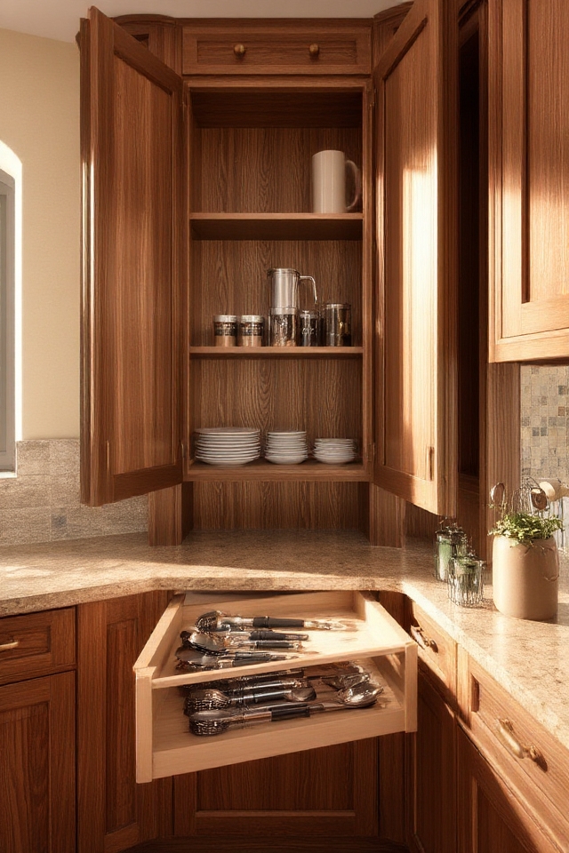 maximize kitchen corner space