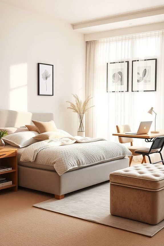 maximize space with multifunctional furniture