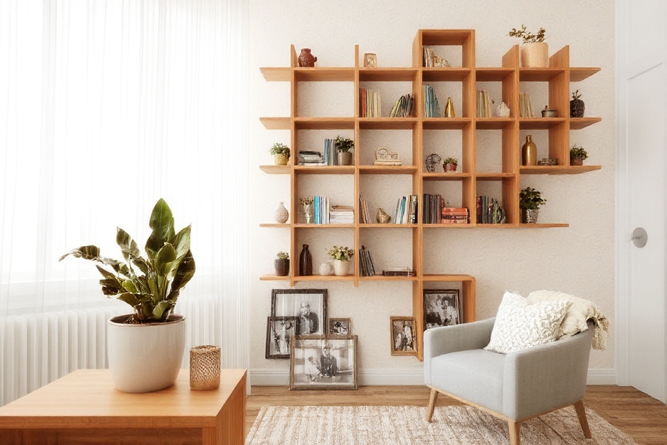 maximize space with shelving
