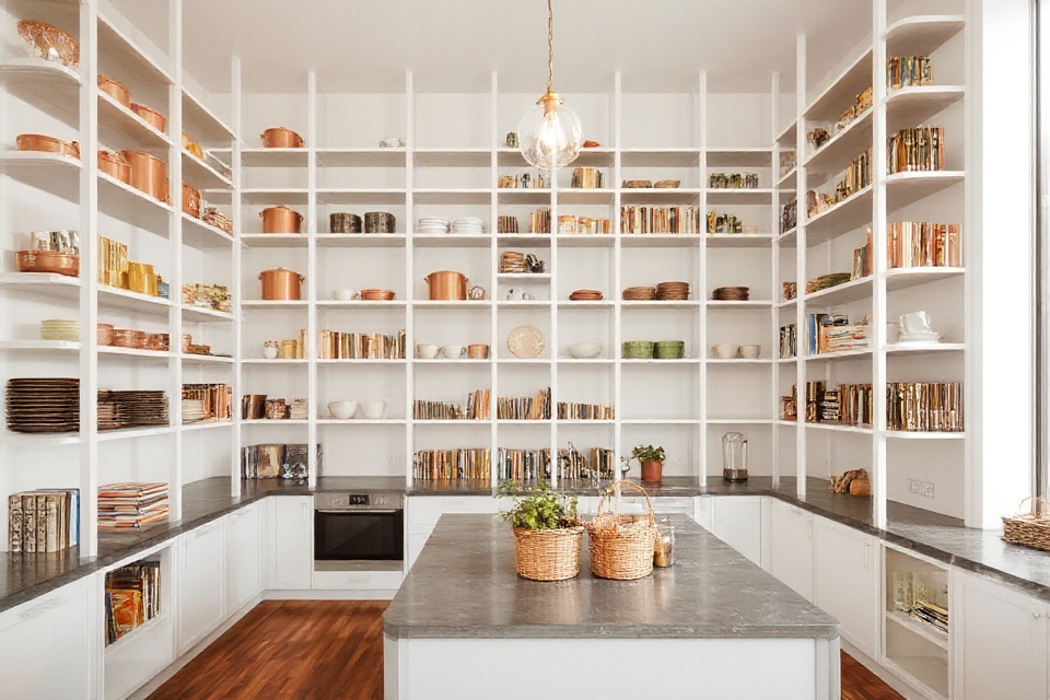 maximize storage with shelving