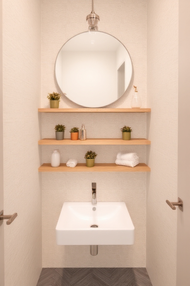 maximize vertical bathroom space