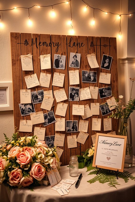 memory display with messages