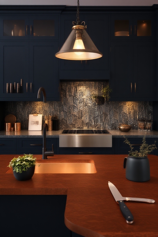 metallic accents elevate ambiance