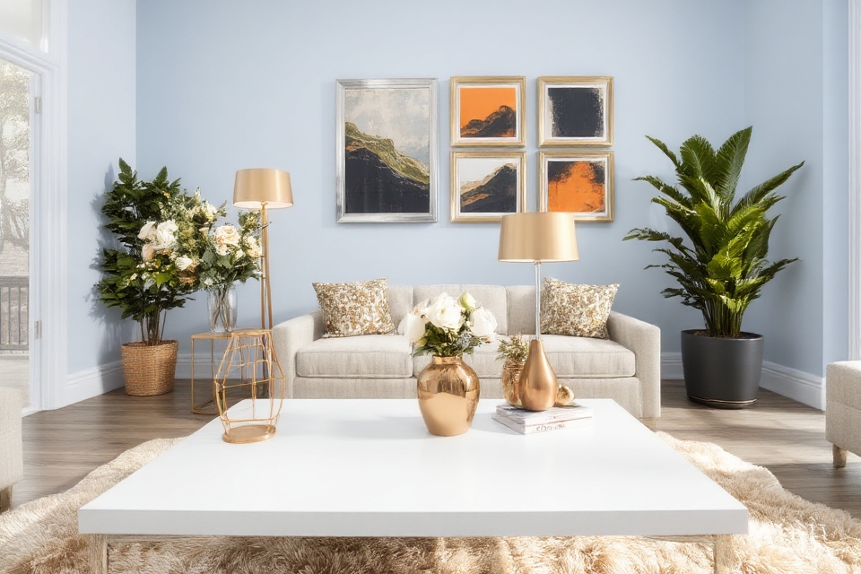 metallic elegance enhances tranquility