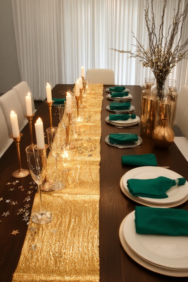 metallic party decor elegance