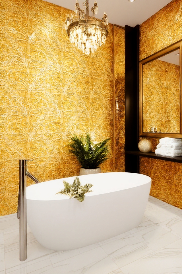 metallic wallpaper for elegance