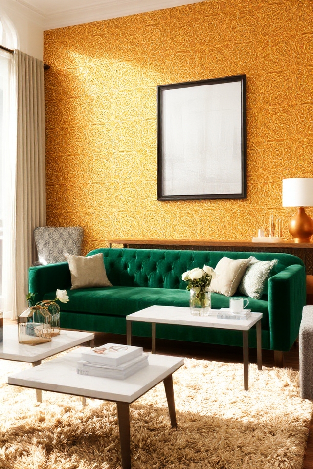 metallic wallpaper for elegance