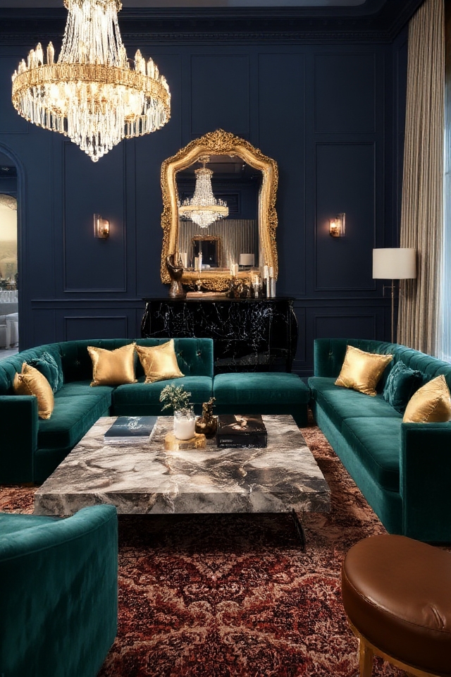 metallics and deep hues