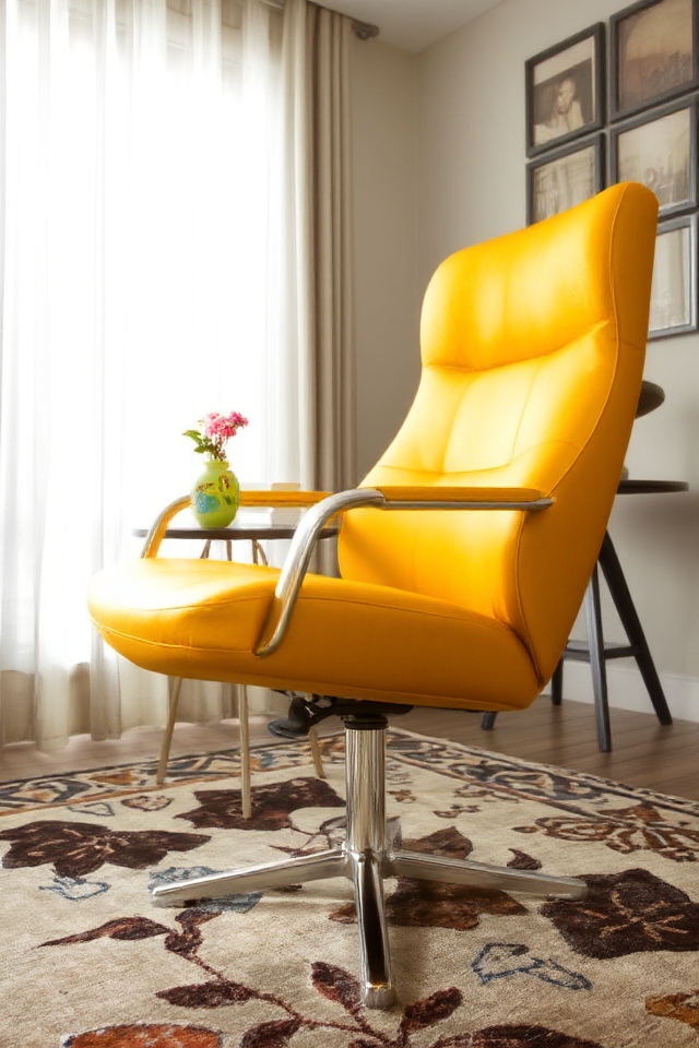 mid century modern swivel chair