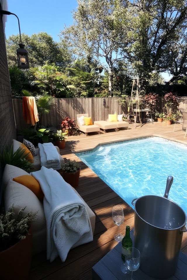 mini pool lounging deck