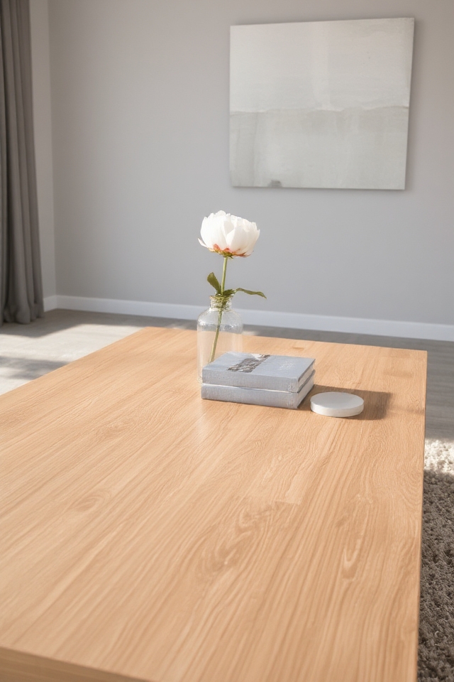 minimalist coffee table styling