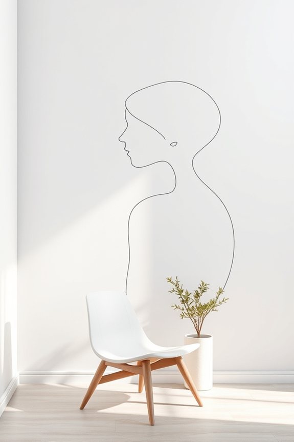 minimalist tattoo inspired murals