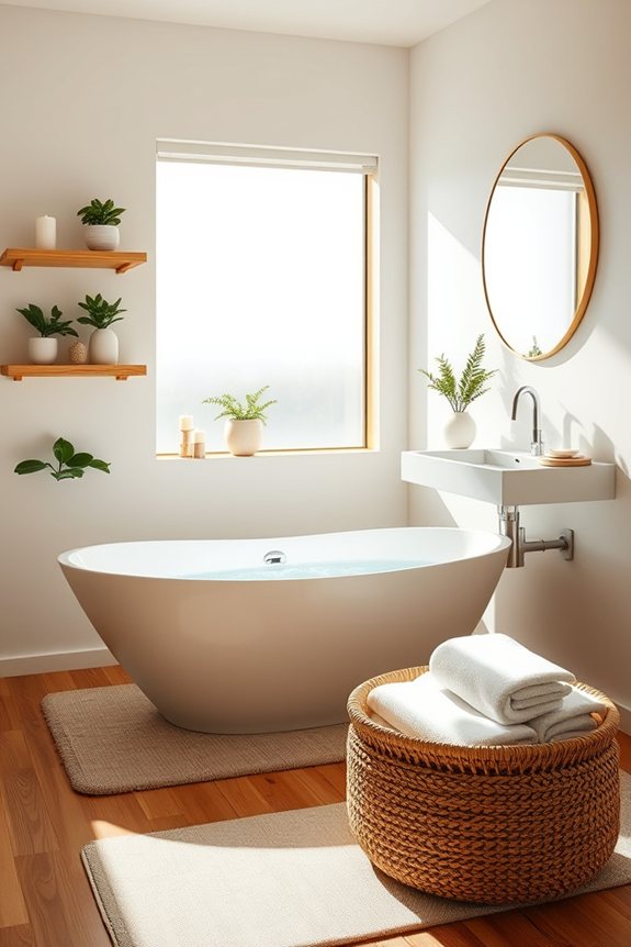 minimalist tranquil bathroom design