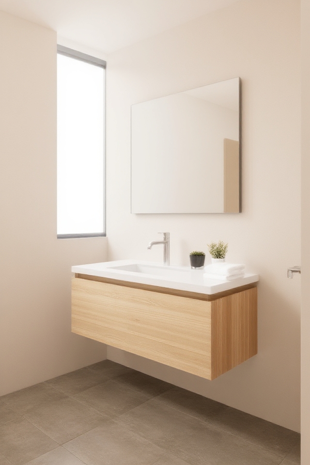 minimalist vanity for tranquility